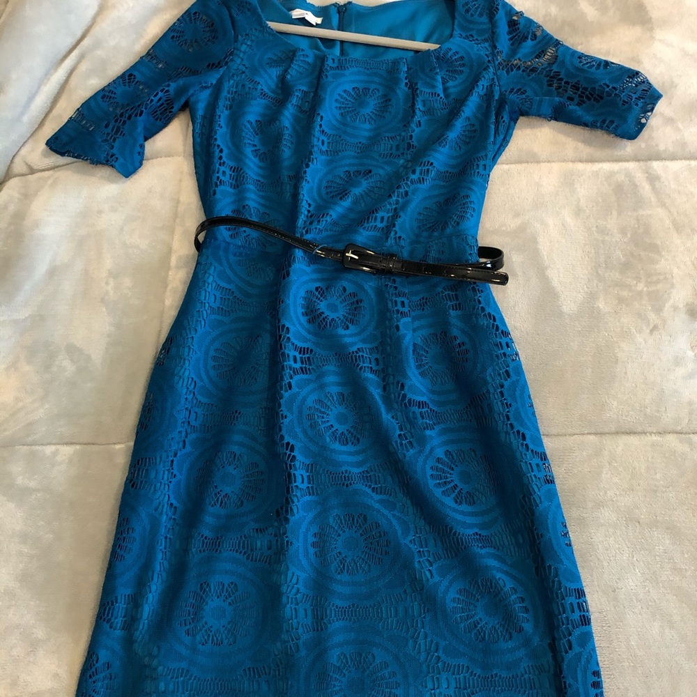 Blue Dress with Belt